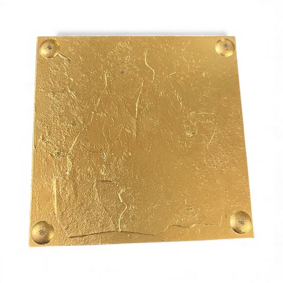 Handmade Glass Art Piece Coaster Depicting painting, "Music Hath Charms," - Picture 2 of 3